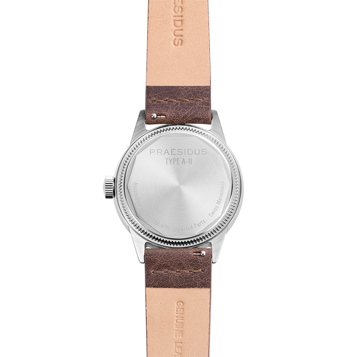 Praesidus Spec 2 Ameriquartz White Patina Leather Watches | Available at MR WATCHIEF
