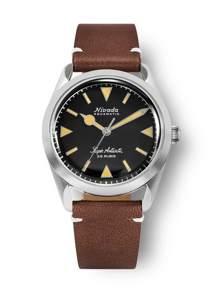 Nivada Grenchen Super Antarctic Brown with white stiches