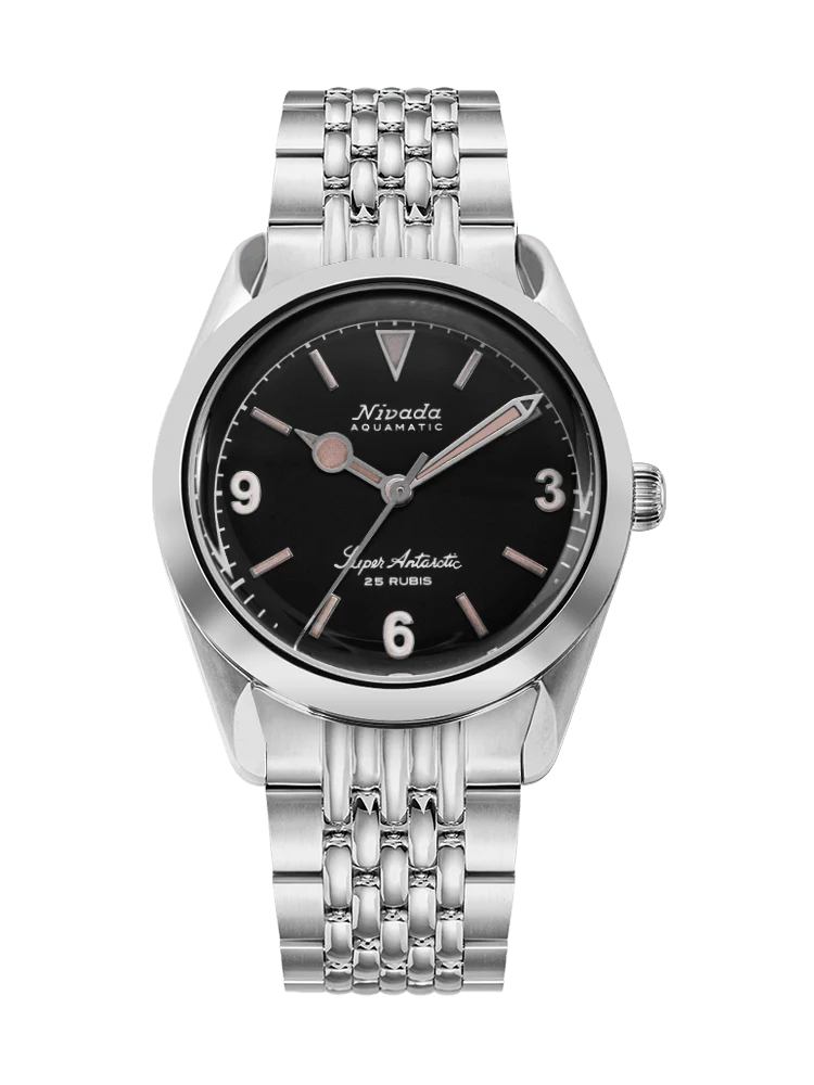 Nivada Grenchen Super Antarctic 3.6.9 Black metal rice beads