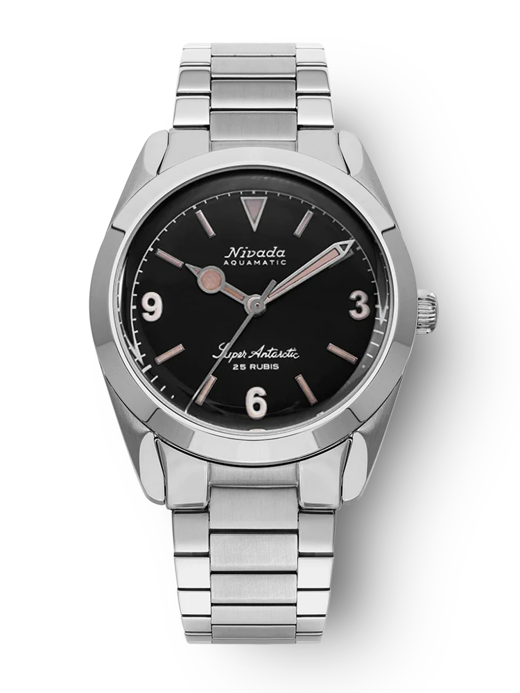 Nivada Grenchen Super Antarctic 3.6.9 Black metal flat