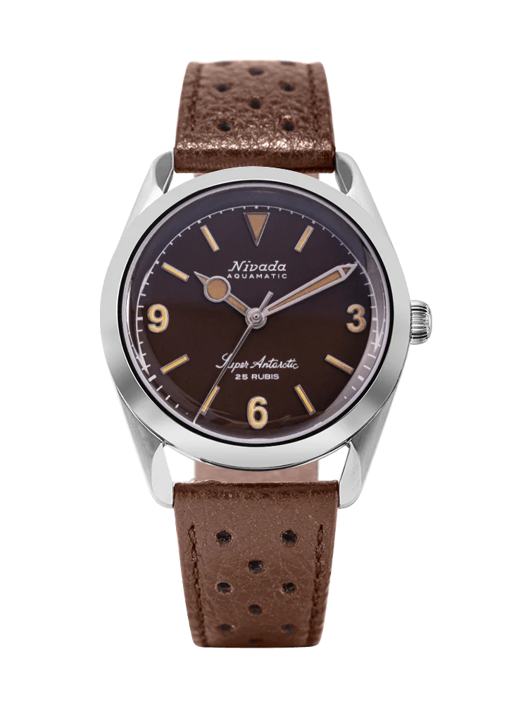 Nivada Grenchen Super Antarctic 3.6.9 MR WATCHIEF Brown Racing Strap