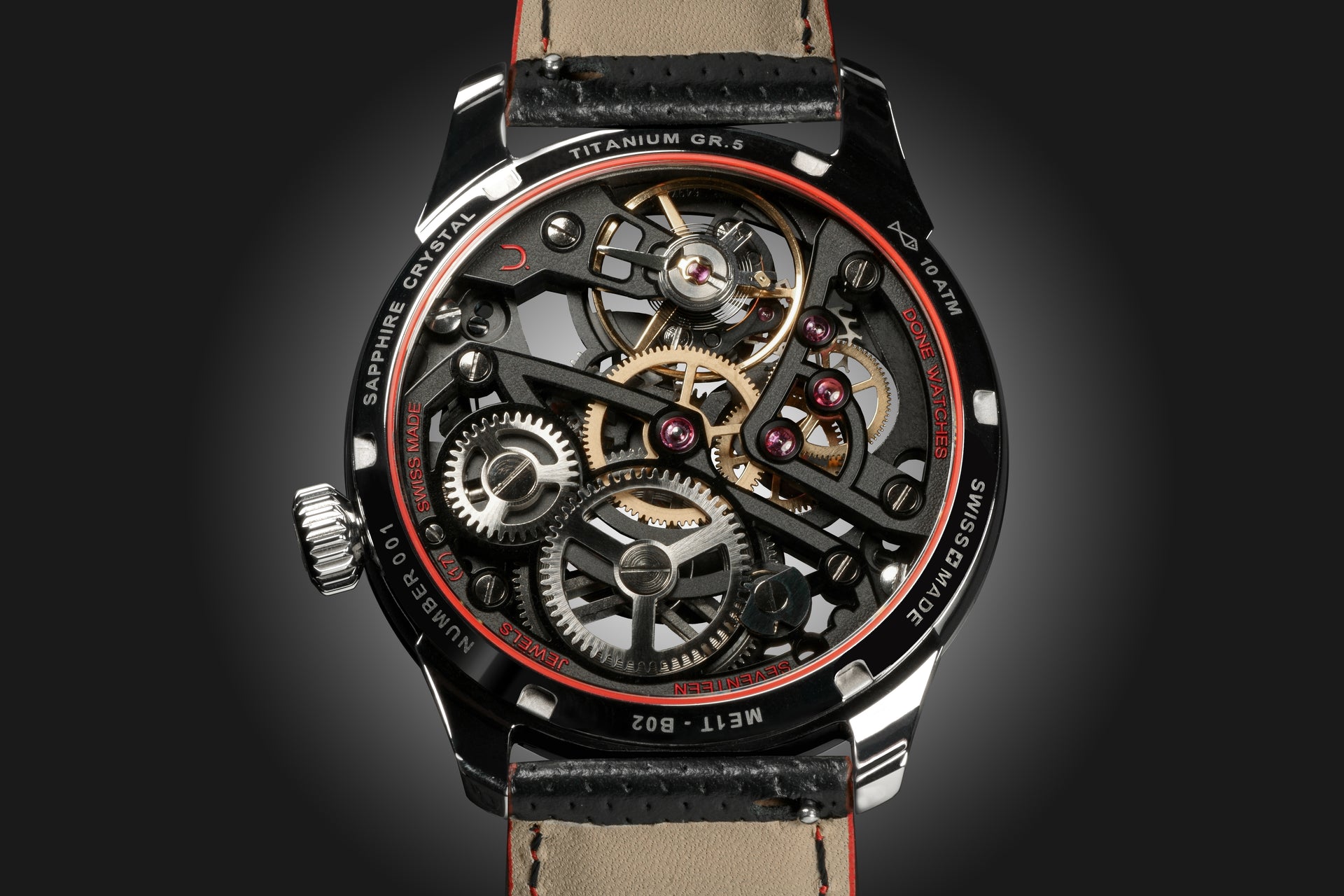 Load video: DONE Mechanica B02 Titanium Watch by MR WATCHIEF