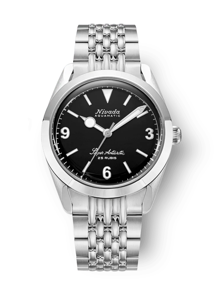 Nivada Grenchen Super Antarctic 3.6.9 - Black Dial White Lume MR WATCHIEF beads of rice